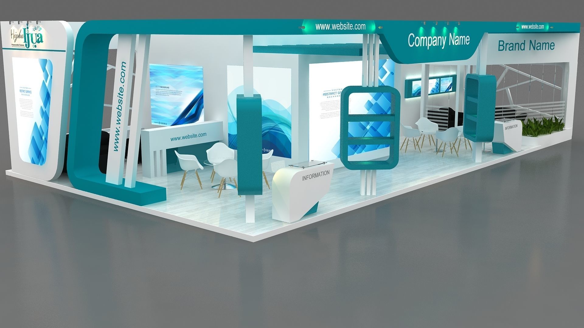 exhibition 3d Low-poly 3D model_10