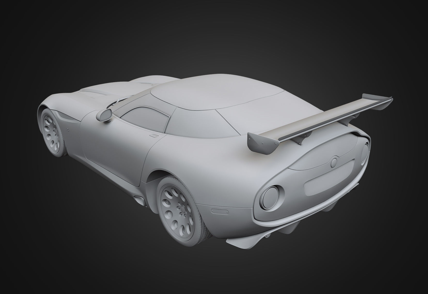 Alfa Romeo TZ3 Stradale Zagato 2011  Low-poly 3D model_16