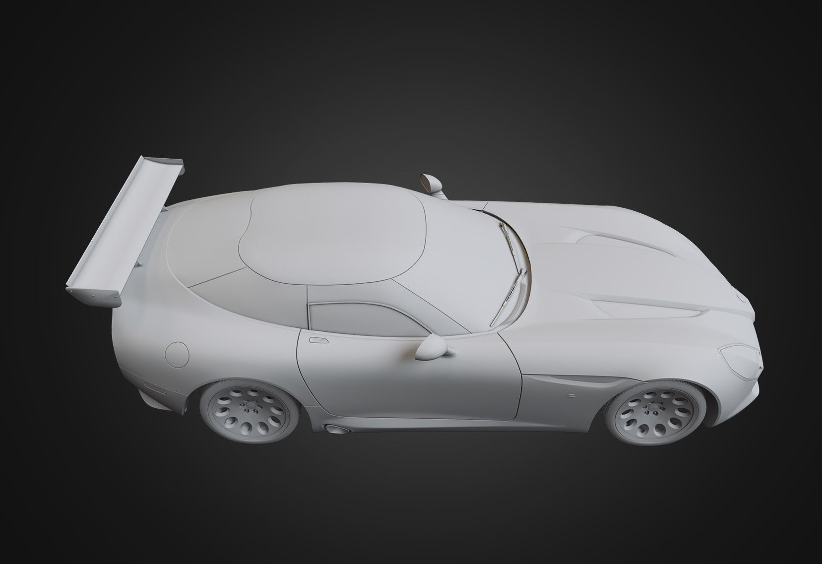 Alfa Romeo TZ3 Stradale Zagato 2011  Low-poly 3D model_17