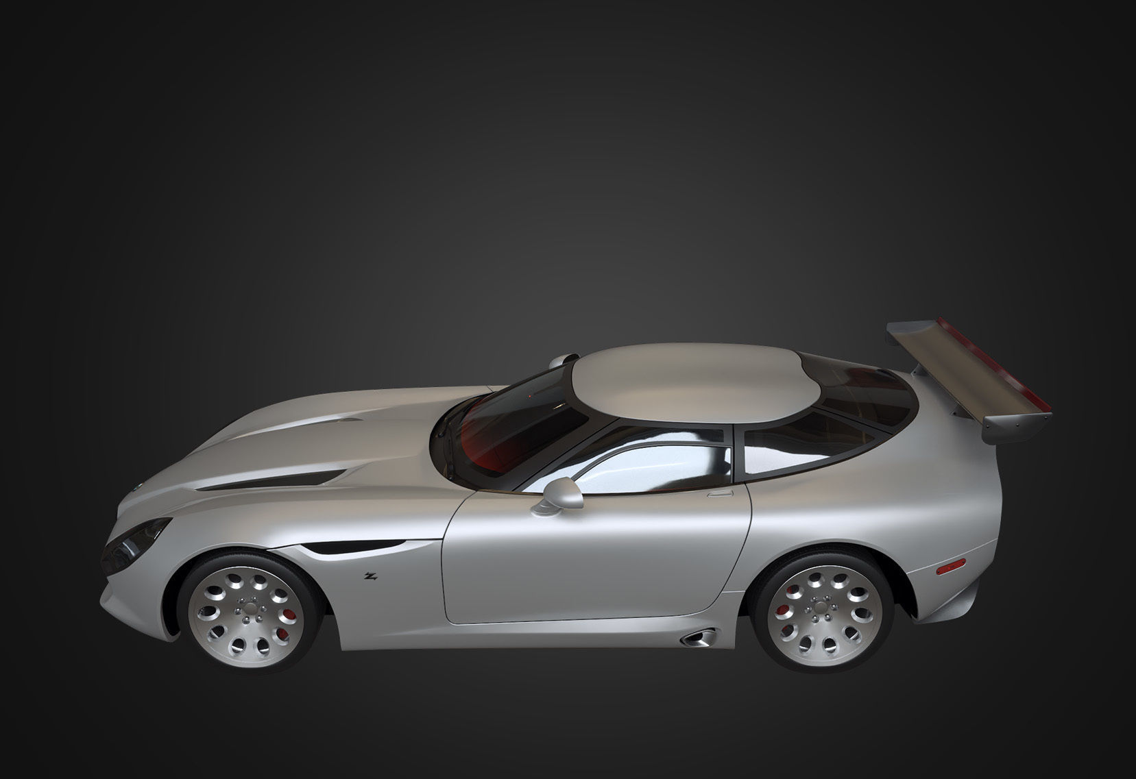 Alfa Romeo TZ3 Stradale Zagato 2011  Low-poly 3D model_3