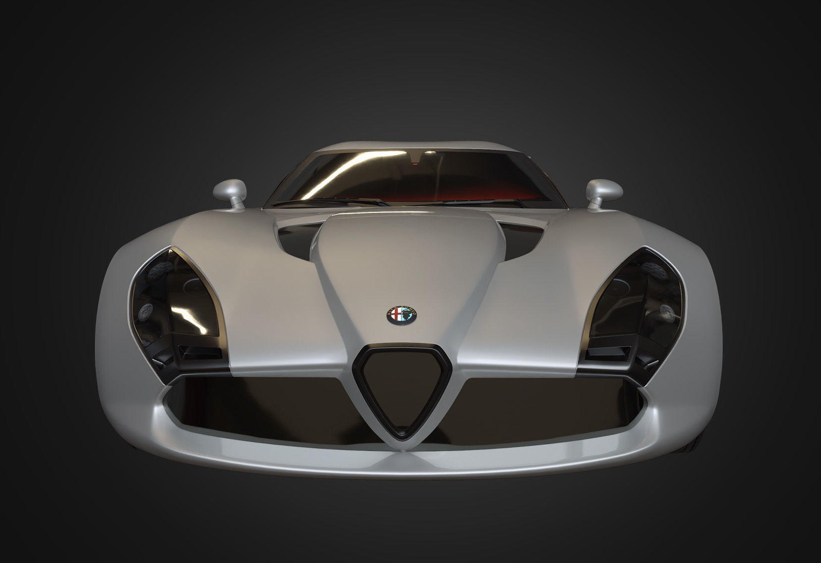 Alfa Romeo TZ3 Stradale Zagato 2011  Low-poly 3D model_19