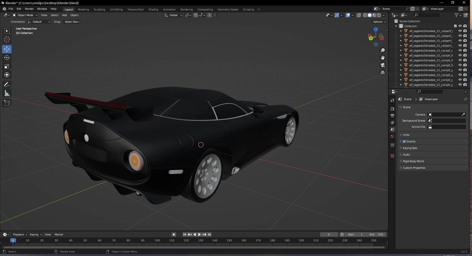 Alfa Romeo TZ3 Stradale Zagato 2011  Low-poly 3D model_26