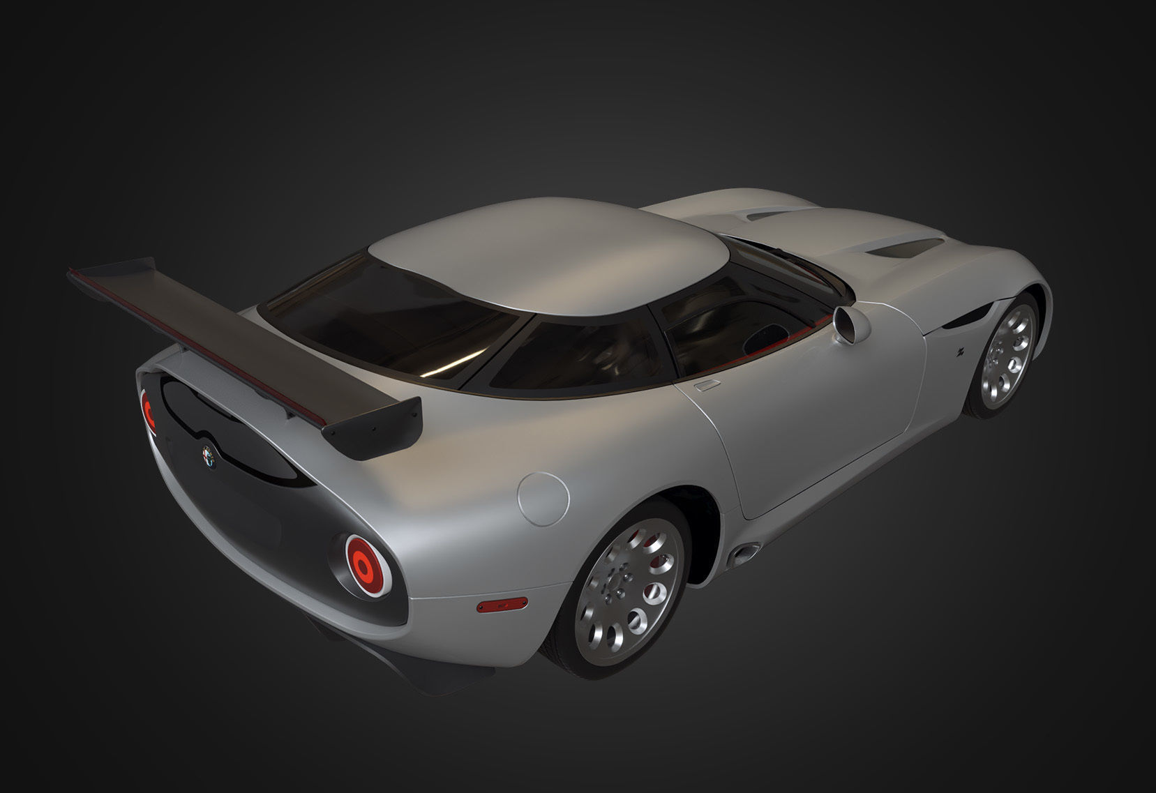 Alfa Romeo TZ3 Stradale Zagato 2011  Low-poly 3D model_7