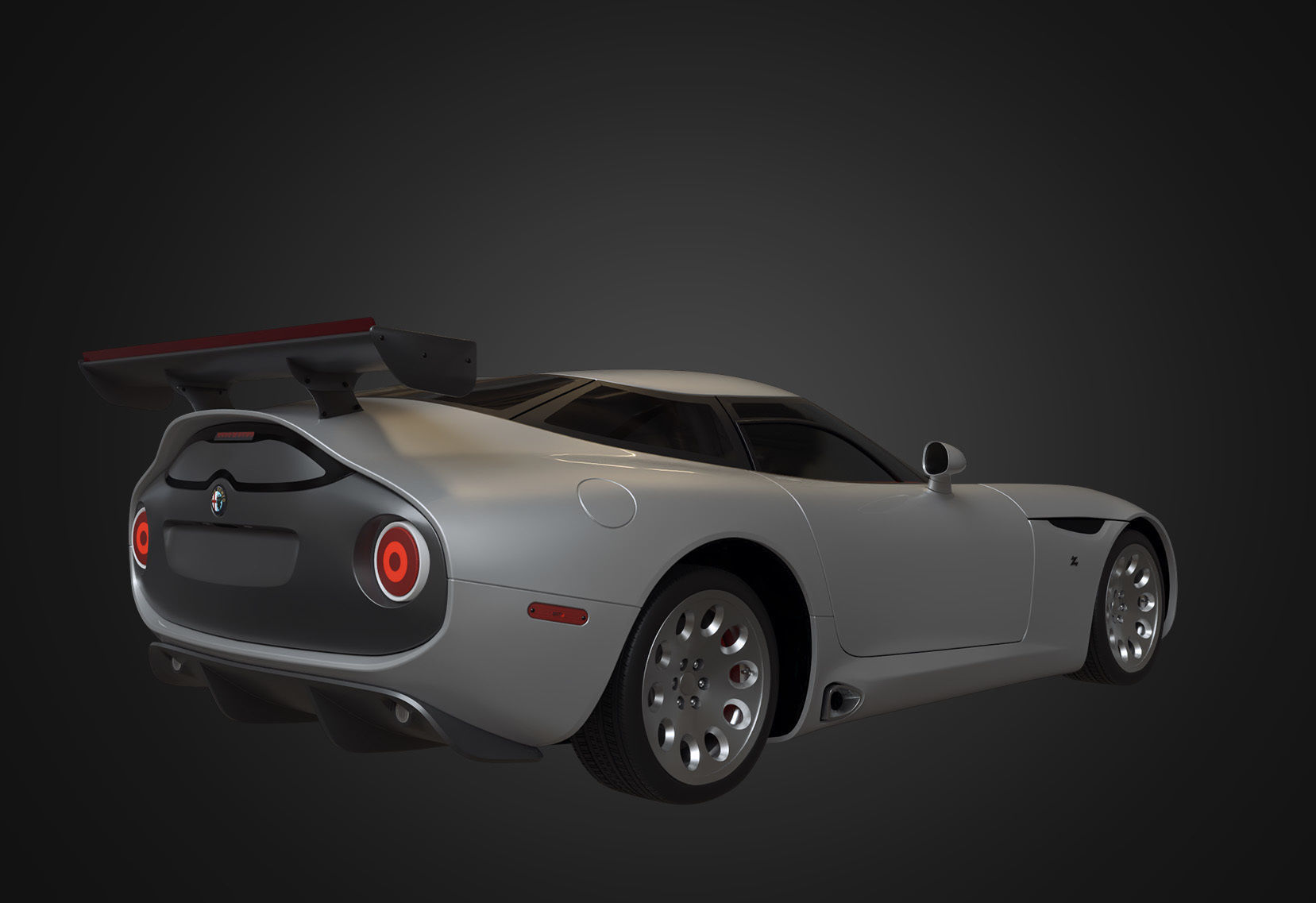Alfa Romeo TZ3 Stradale Zagato 2011  Low-poly 3D model_22