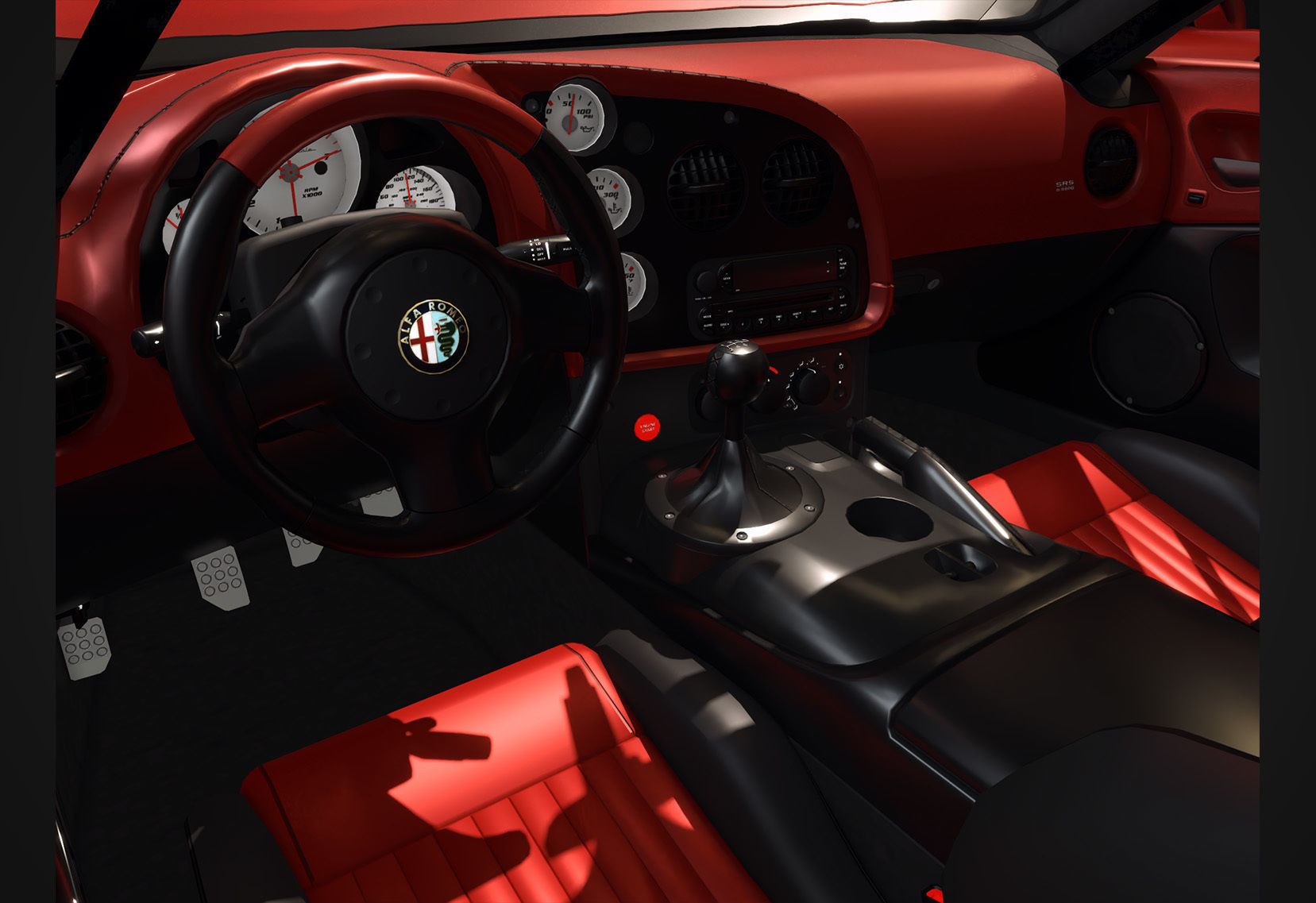Alfa Romeo TZ3 Stradale Zagato 2011  Low-poly 3D model_10