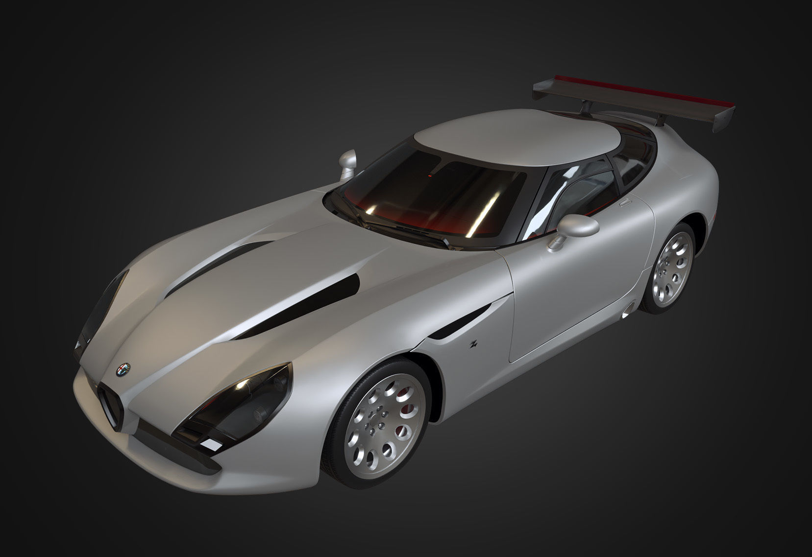 Alfa Romeo TZ3 Stradale Zagato 2011  Low-poly 3D model_8