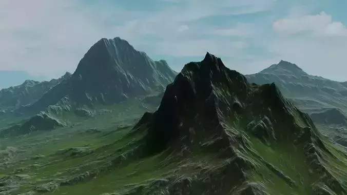 Rocky Mountains Grass Landscape