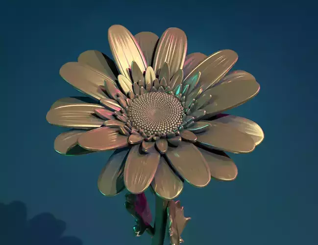 Daisy Gerbera sculpture 3D print model