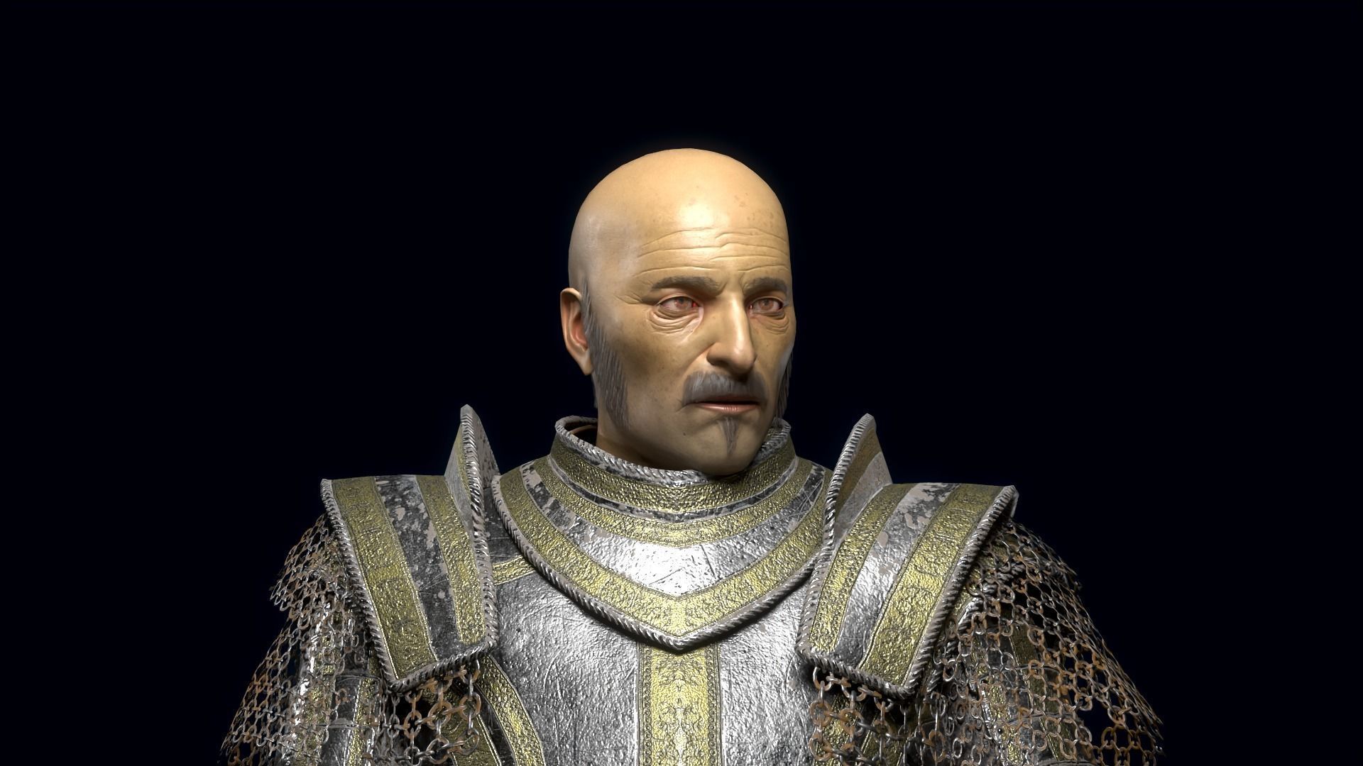 Knight Low-poly 3D model_2