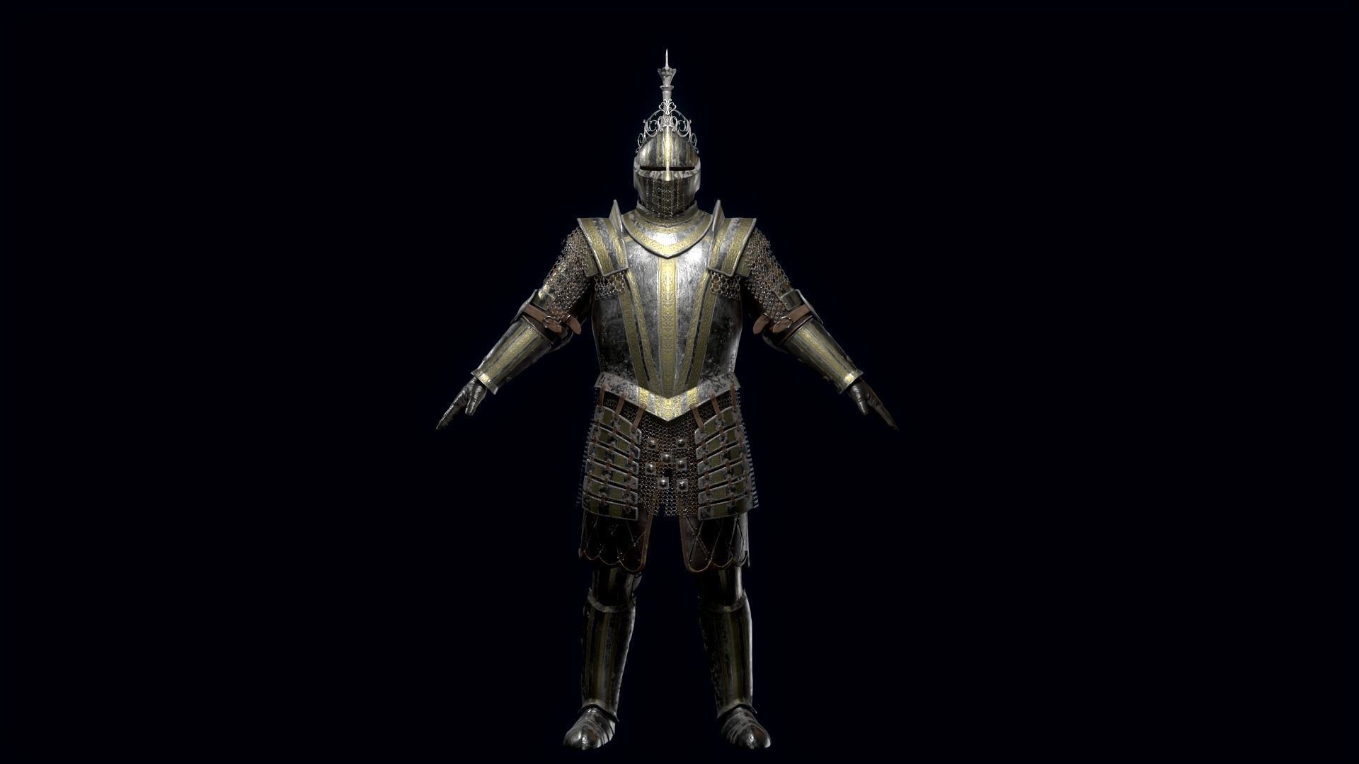Knight Low-poly 3D model_9