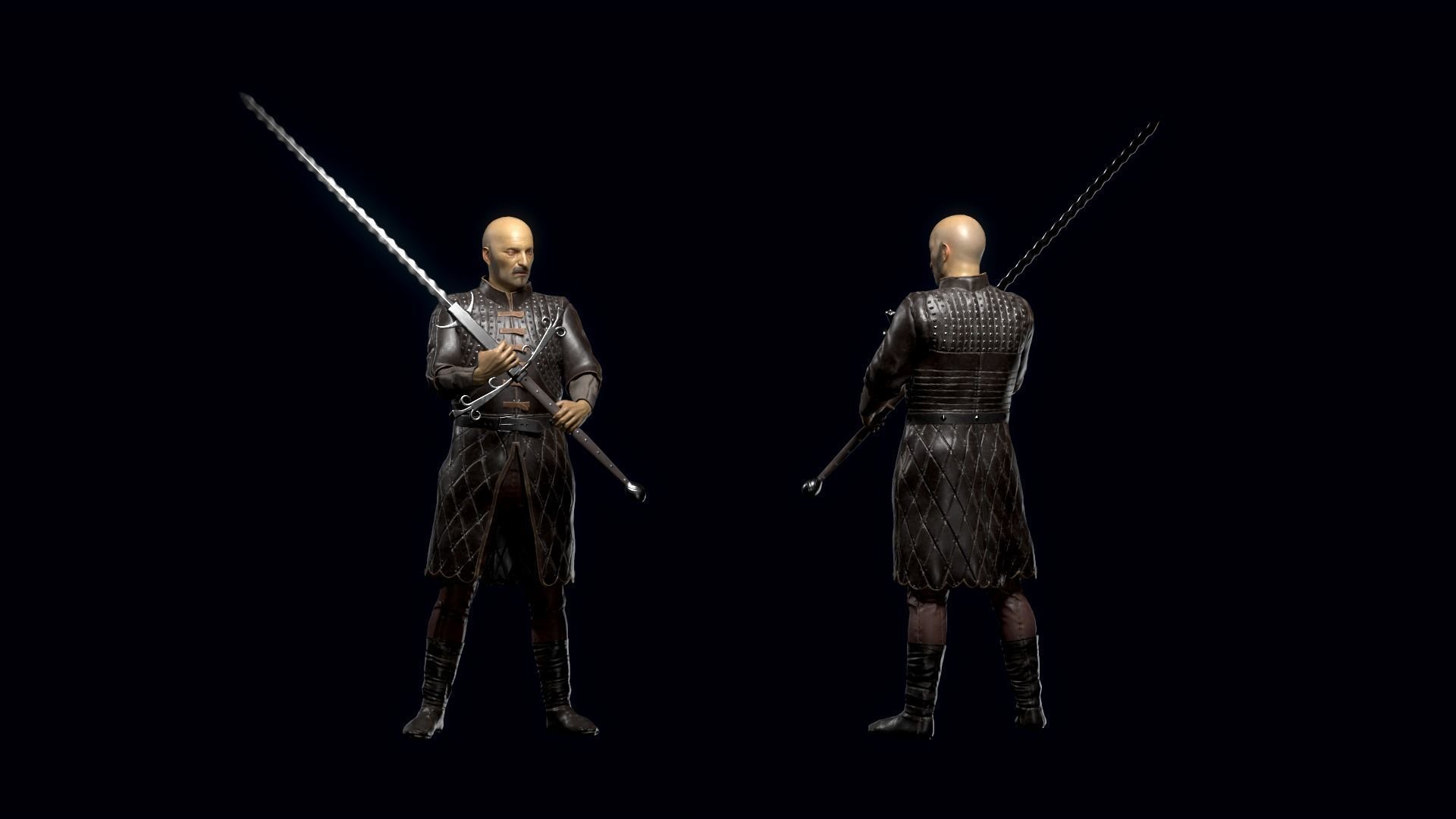 Knight Low-poly 3D model_7