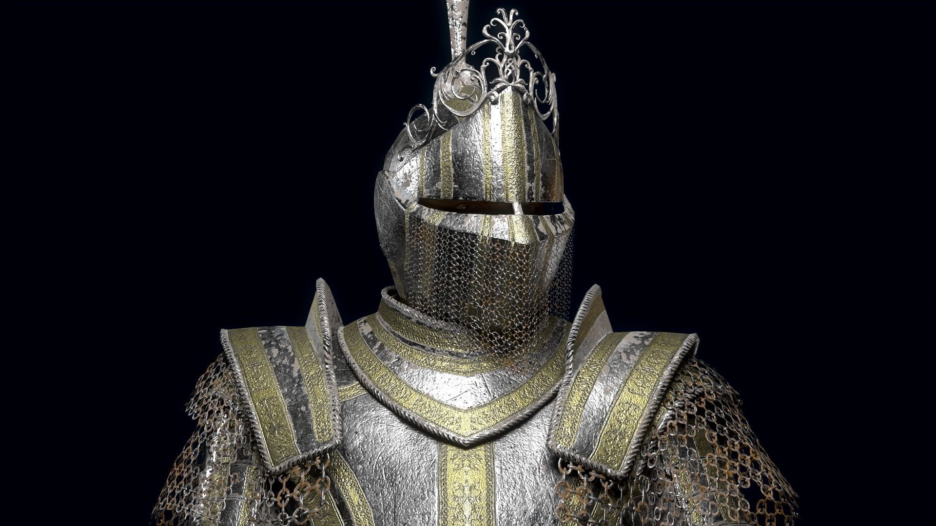 Knight Low-poly 3D model_1