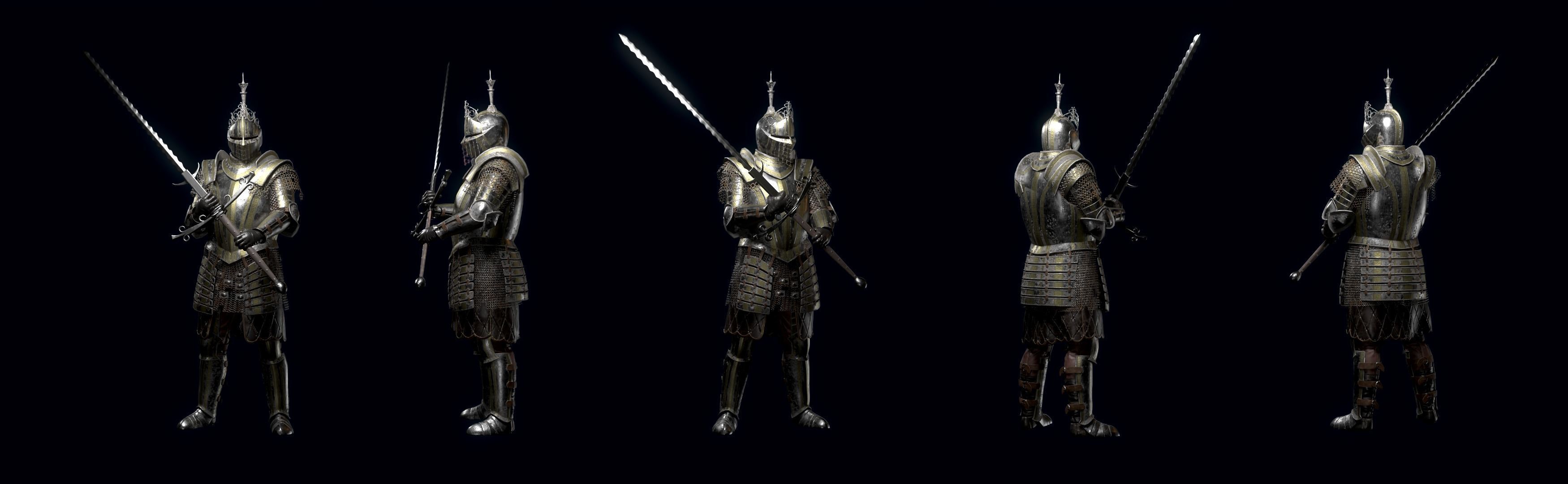 Knight Low-poly 3D model_8