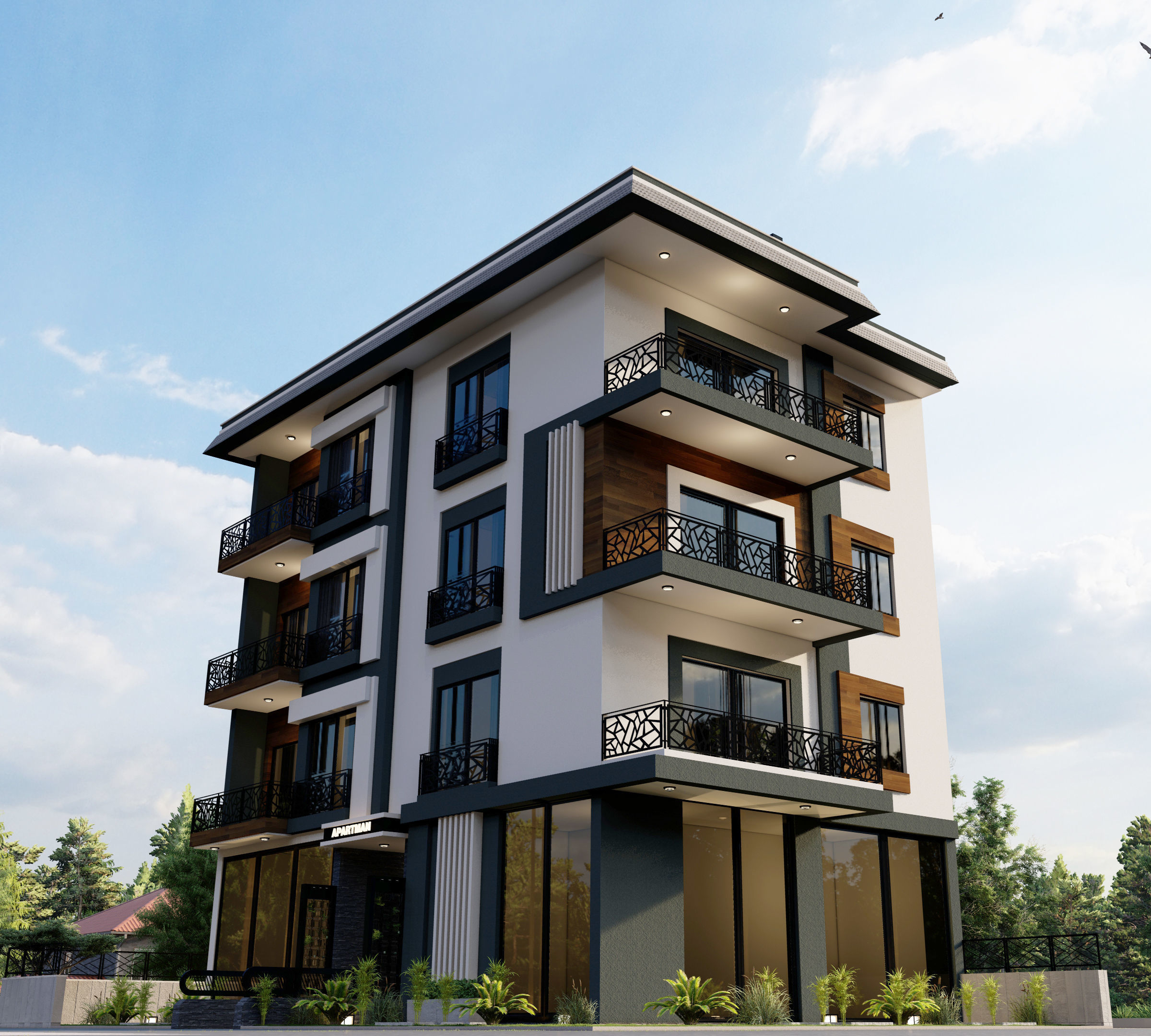 modern apartment model  sketchup code 12 3D model_3