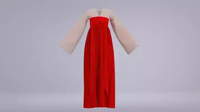 Hanfu Hanbok clothes 3D model