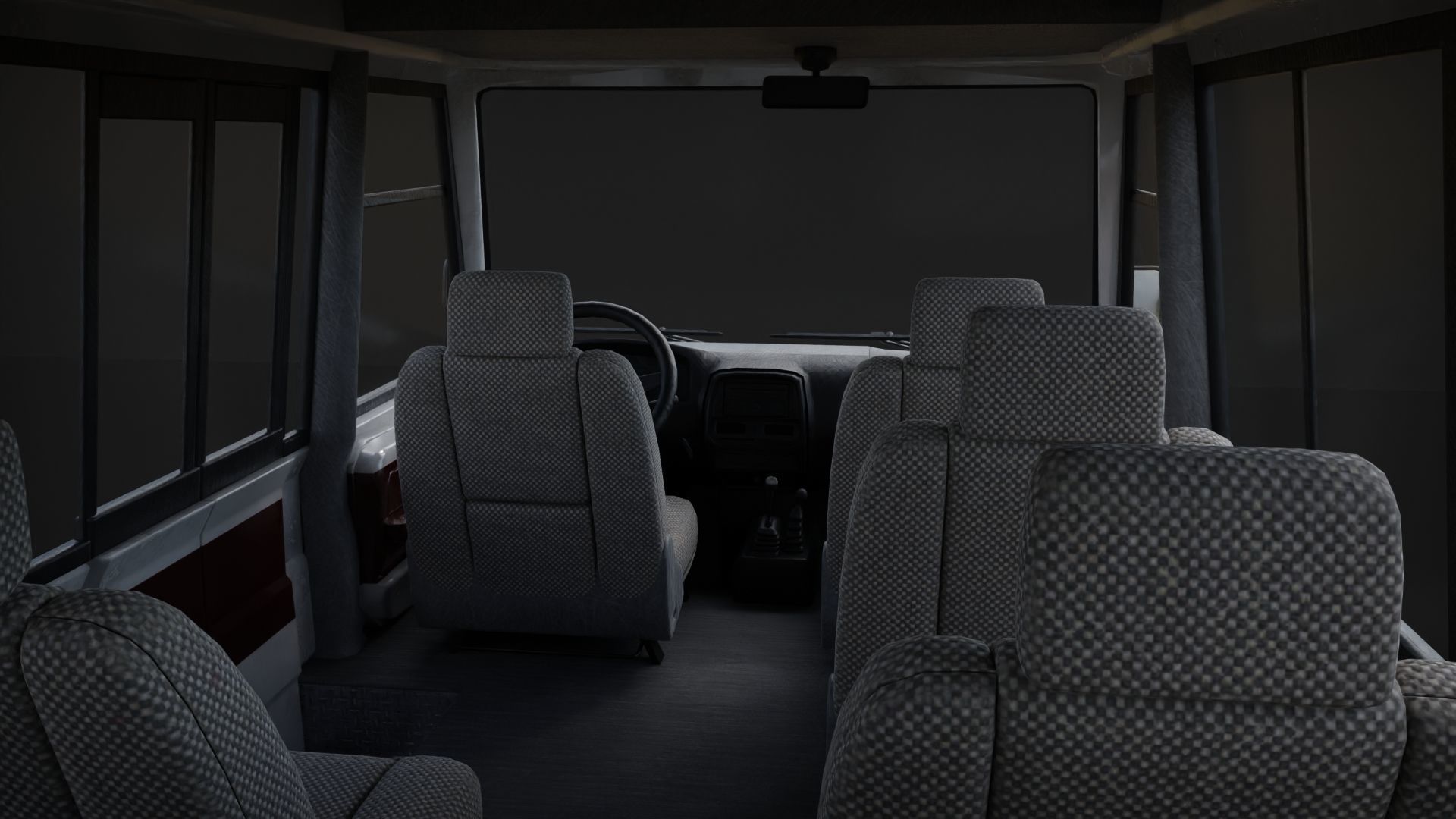 Mazda T3500 Bus Low-poly 3D model_4