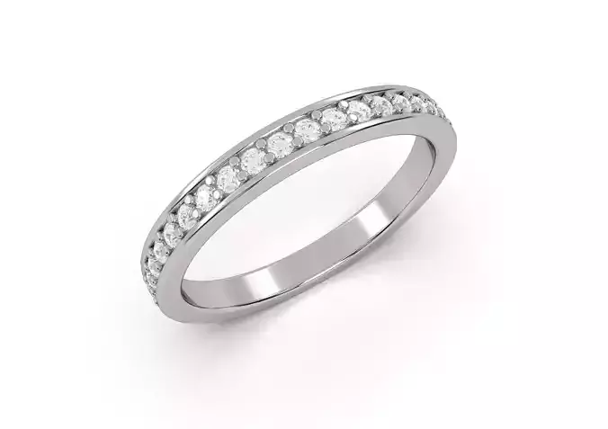 59 Shadow Band of Stones Ring