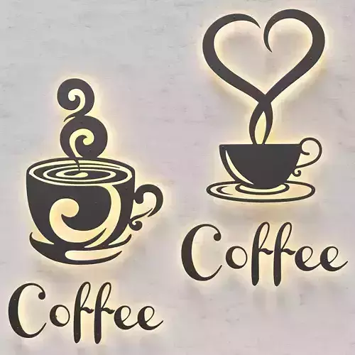 Coffee sign iron