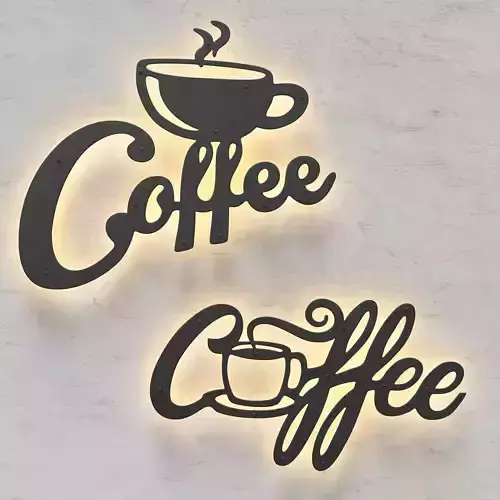Coffee sign iron