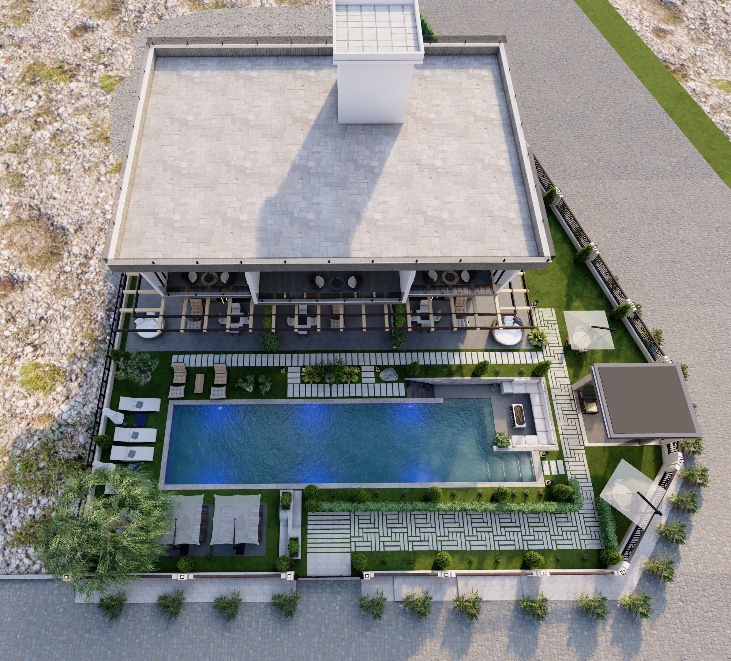 modern villa sketchup model code 58 3D model_10