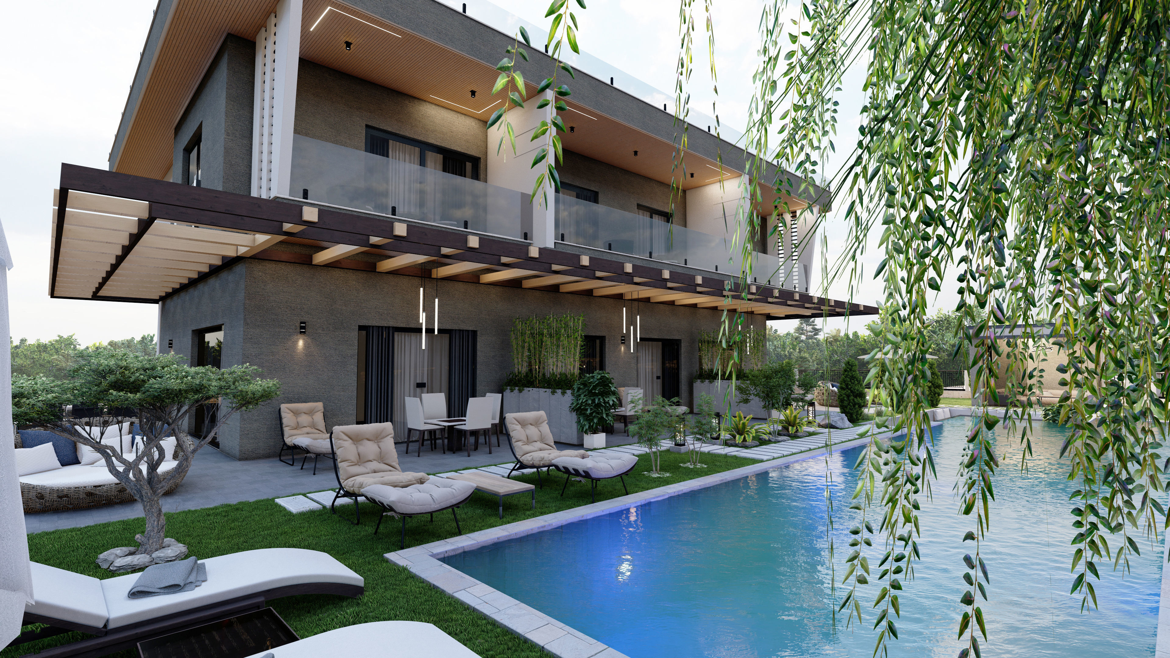 modern villa sketchup model code 58 3D model_2