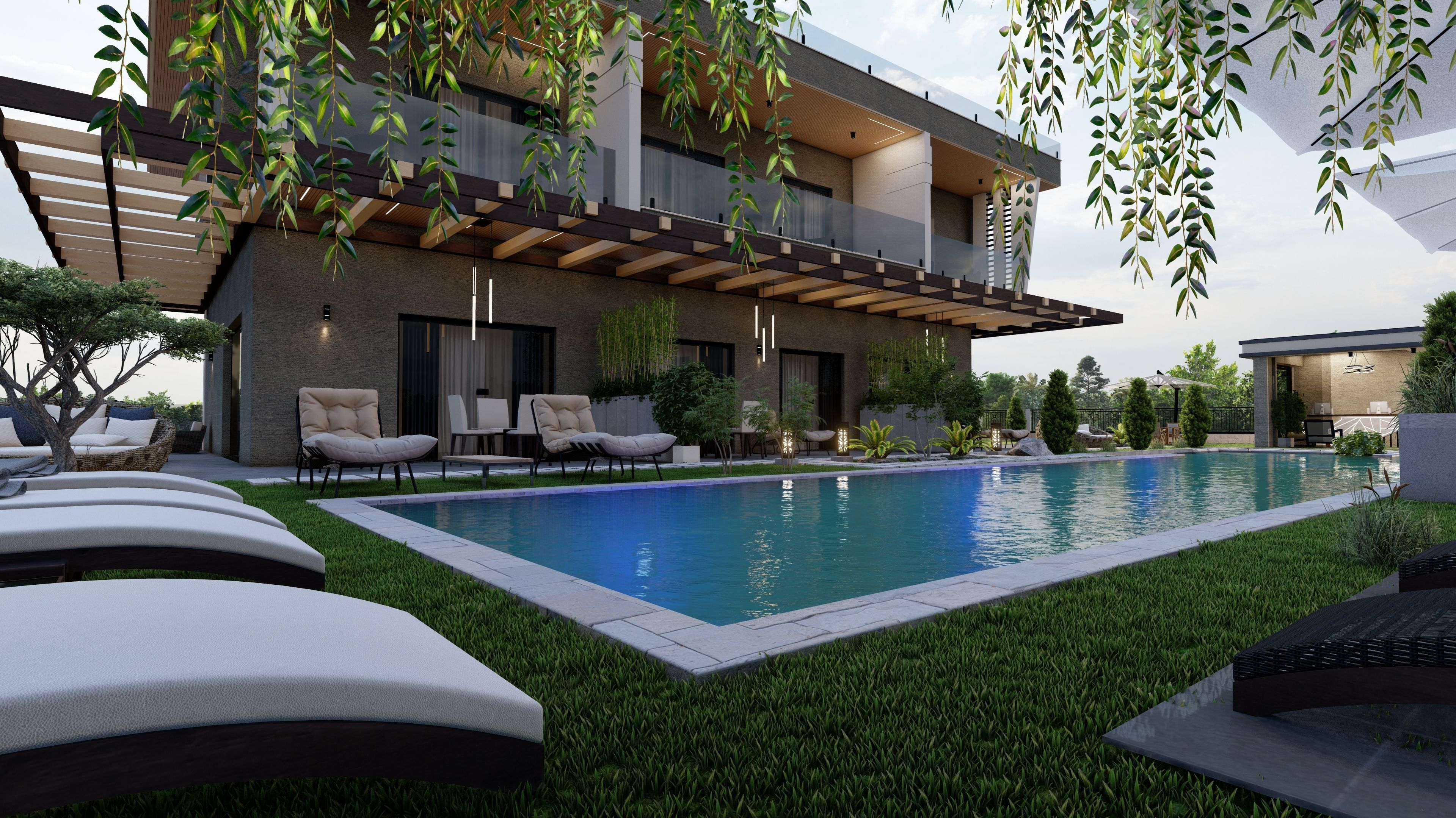 modern villa sketchup model code 58 3D model_13
