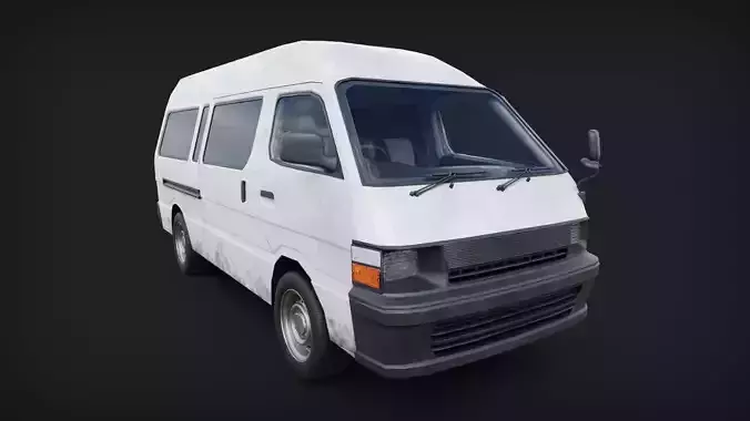 Toyota Hiace Van Low-poly 3D model