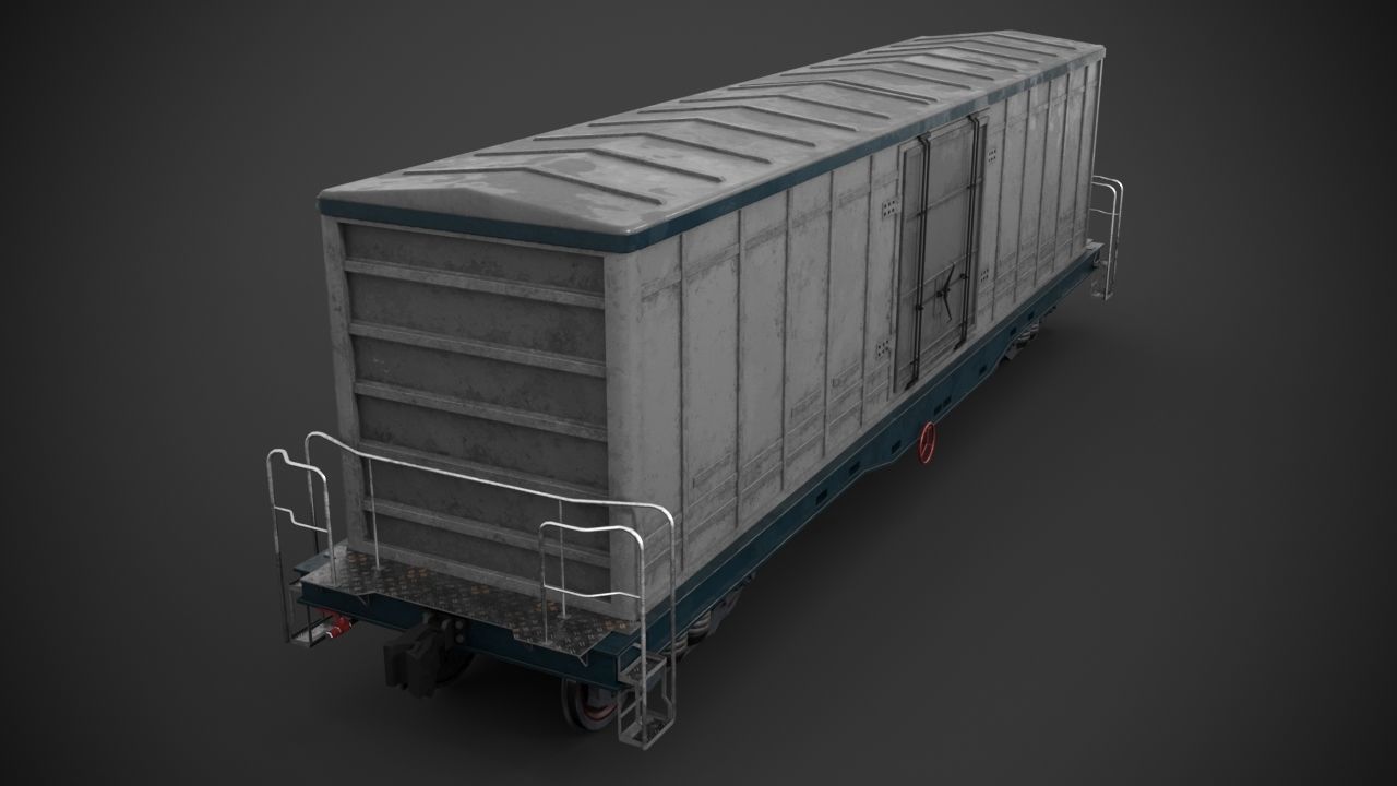 Railway Boxcar 3D model_5