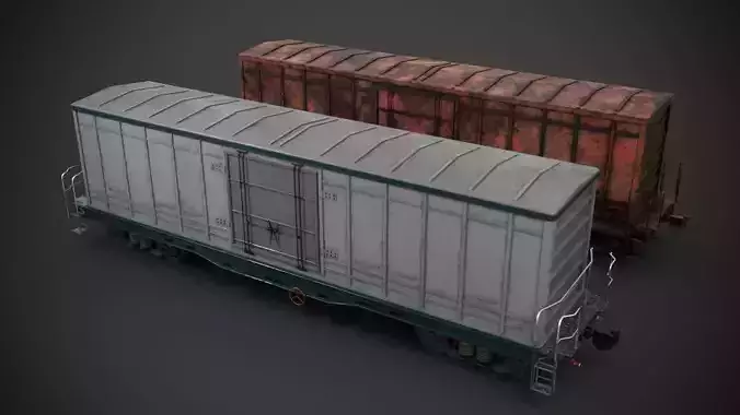Railway Boxcar 3D model
