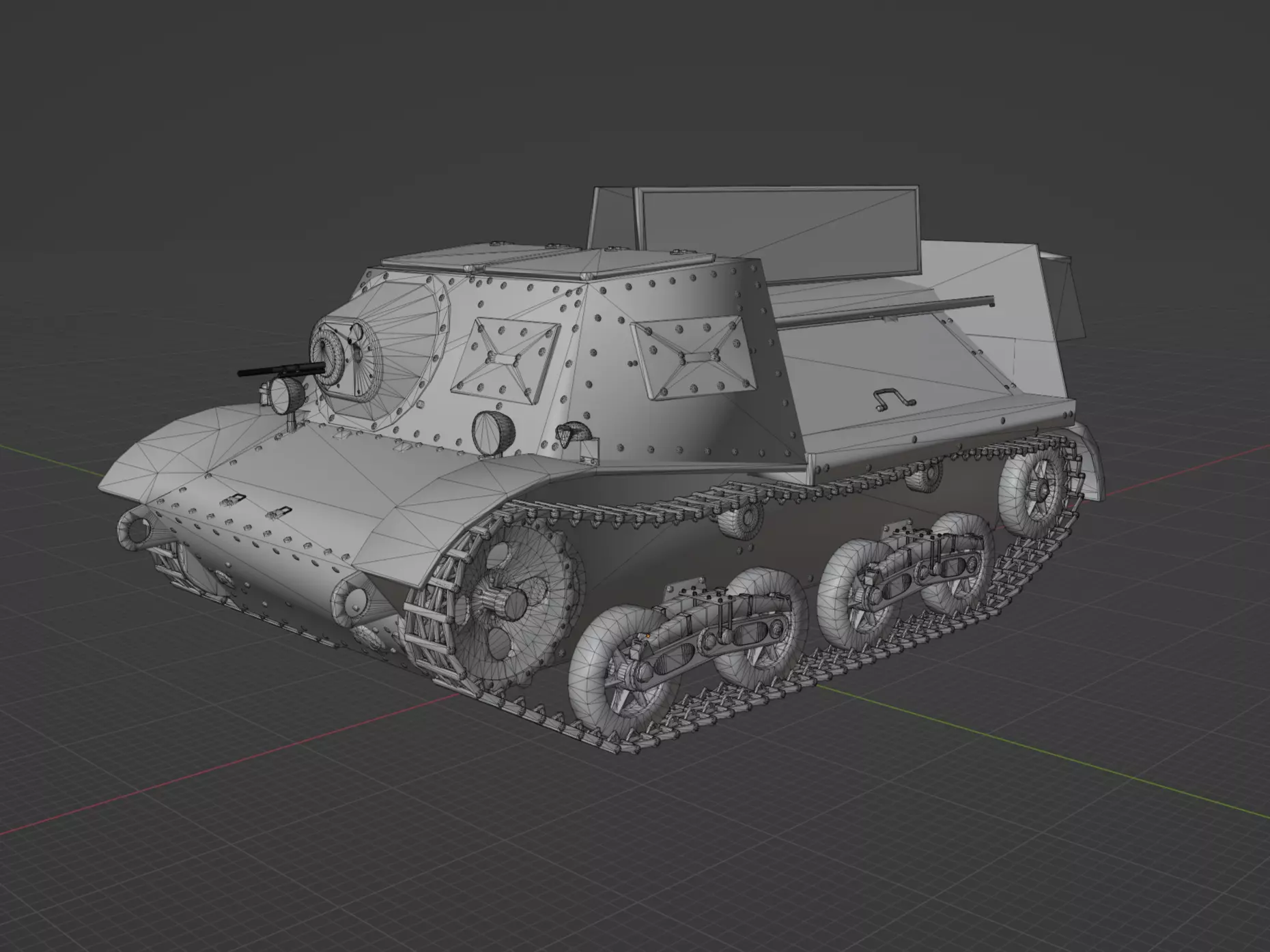 T20 Komsomolets Low-poly 3D model