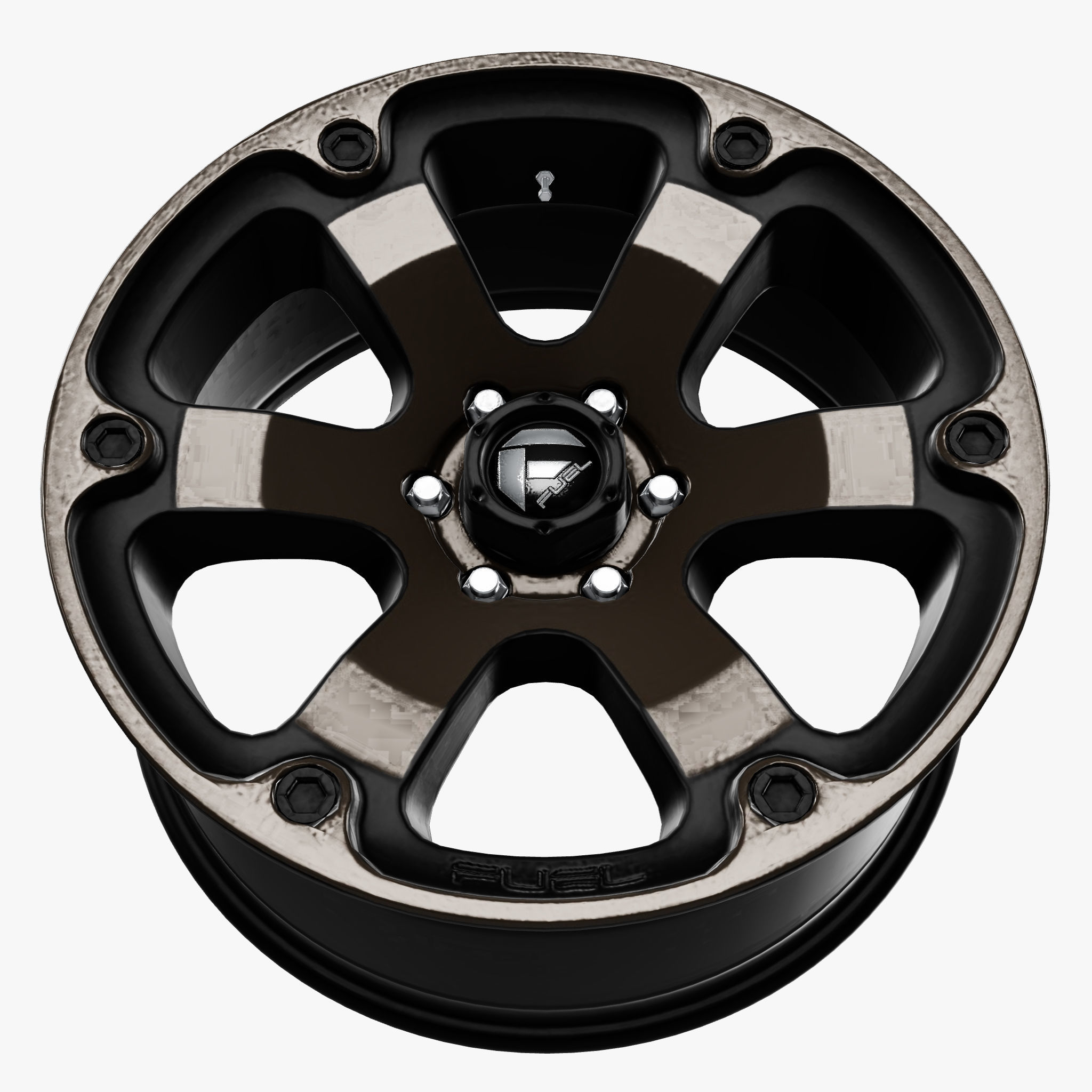 Fuel Beast Wheel Black With Dark Tint Face F150 Raptor 3D model CGTrader