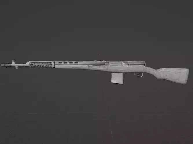 SVT 40 rifle Low-poly 3D model
