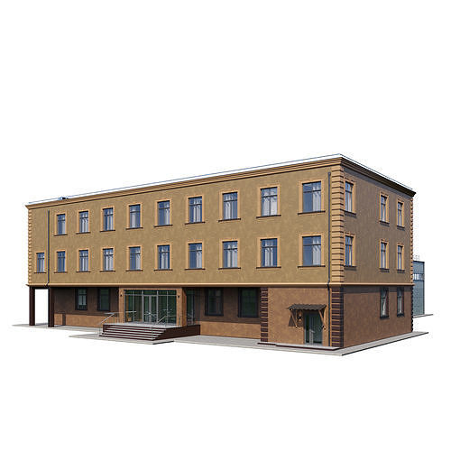 Factory building V1 3D model