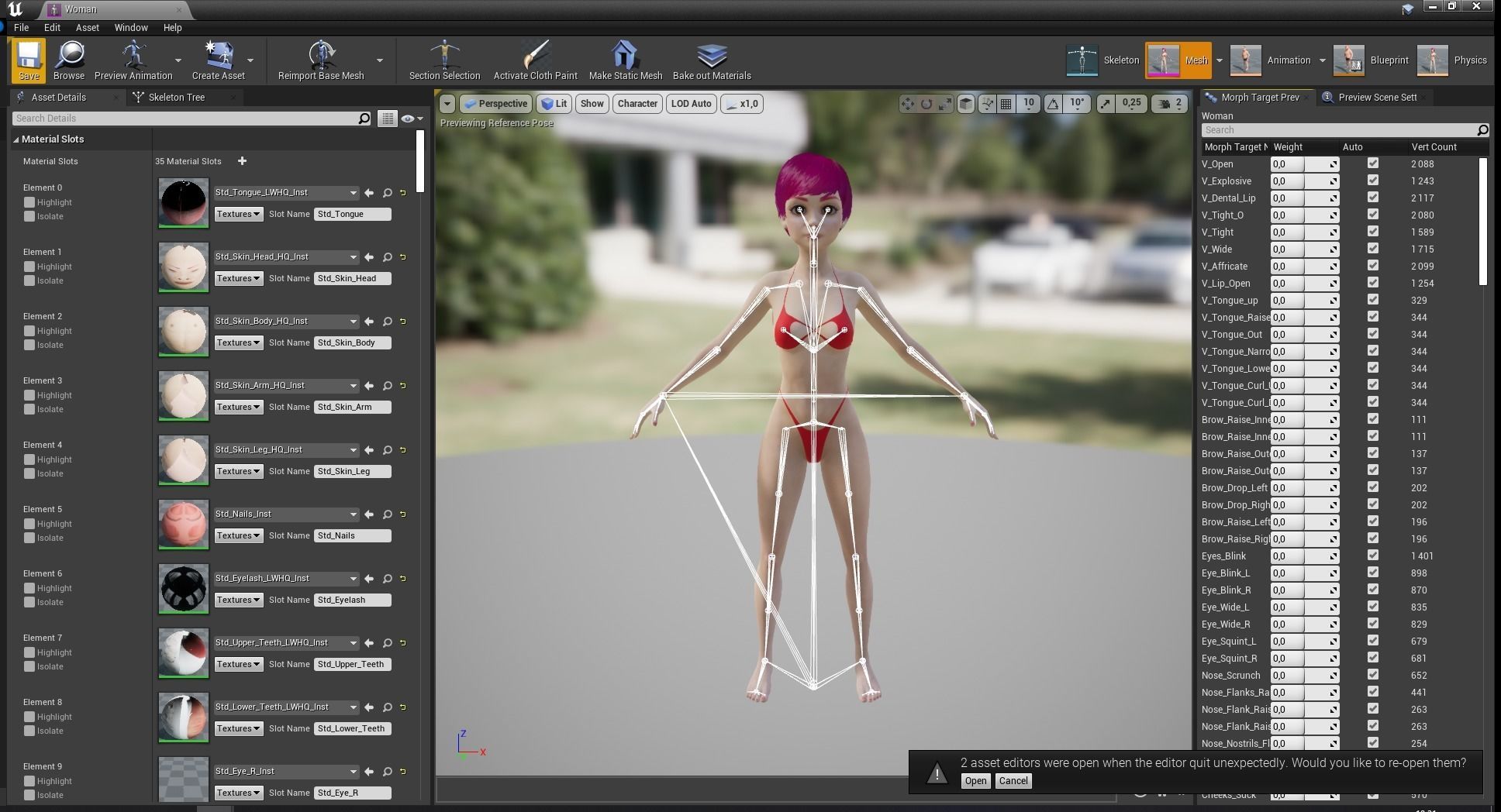 cute young woman red Low-poly 3D model_30