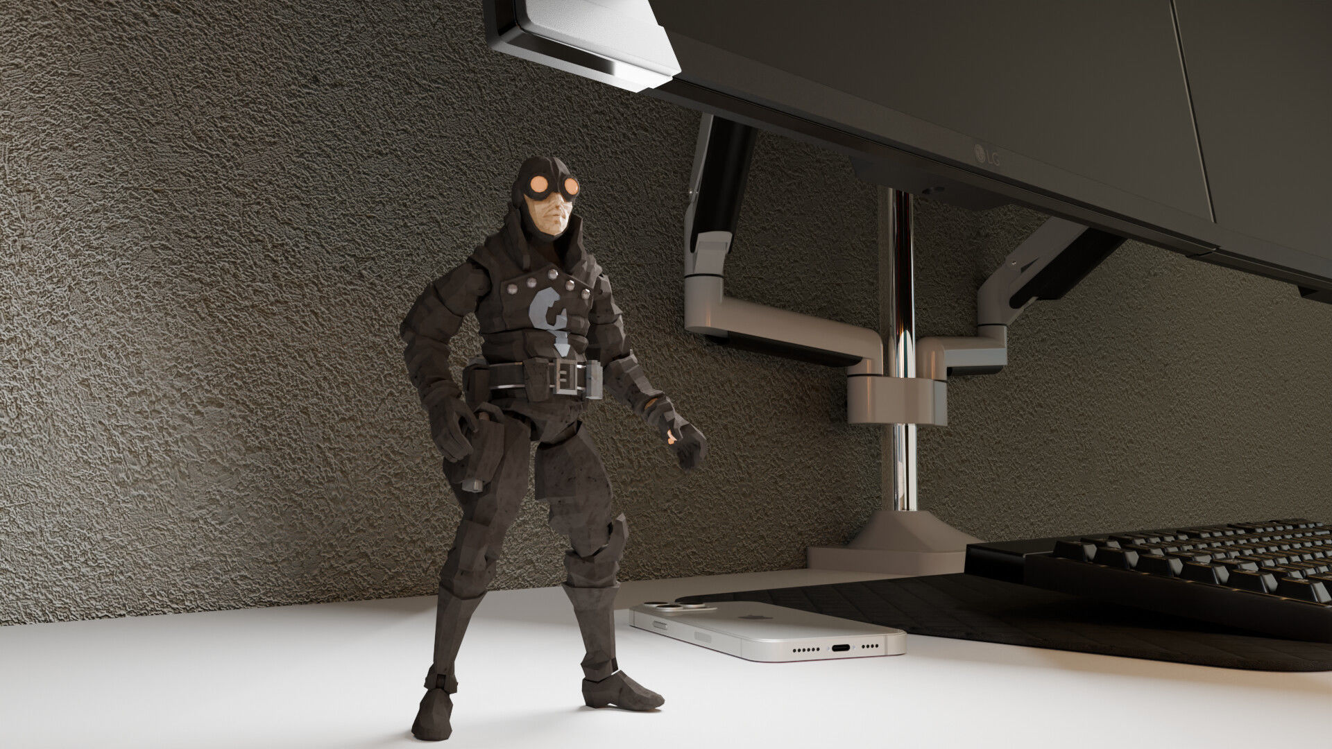 LOBSTER JOHNSON HELLBOY ARTICULATED FIGURE 3D model 3D printable