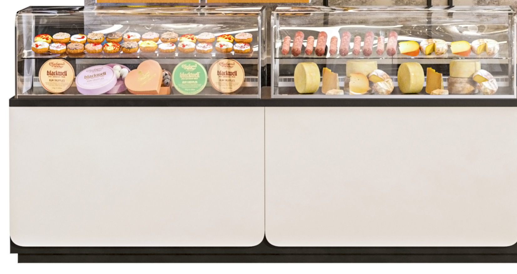 Shop with a showcase with desserts and meat products 3D model_2