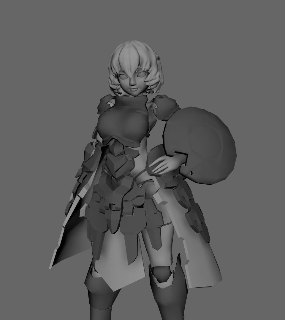 Recreation of FRONT ARMOR GIRL VICTORIA by Snail Shell 3D print model_3