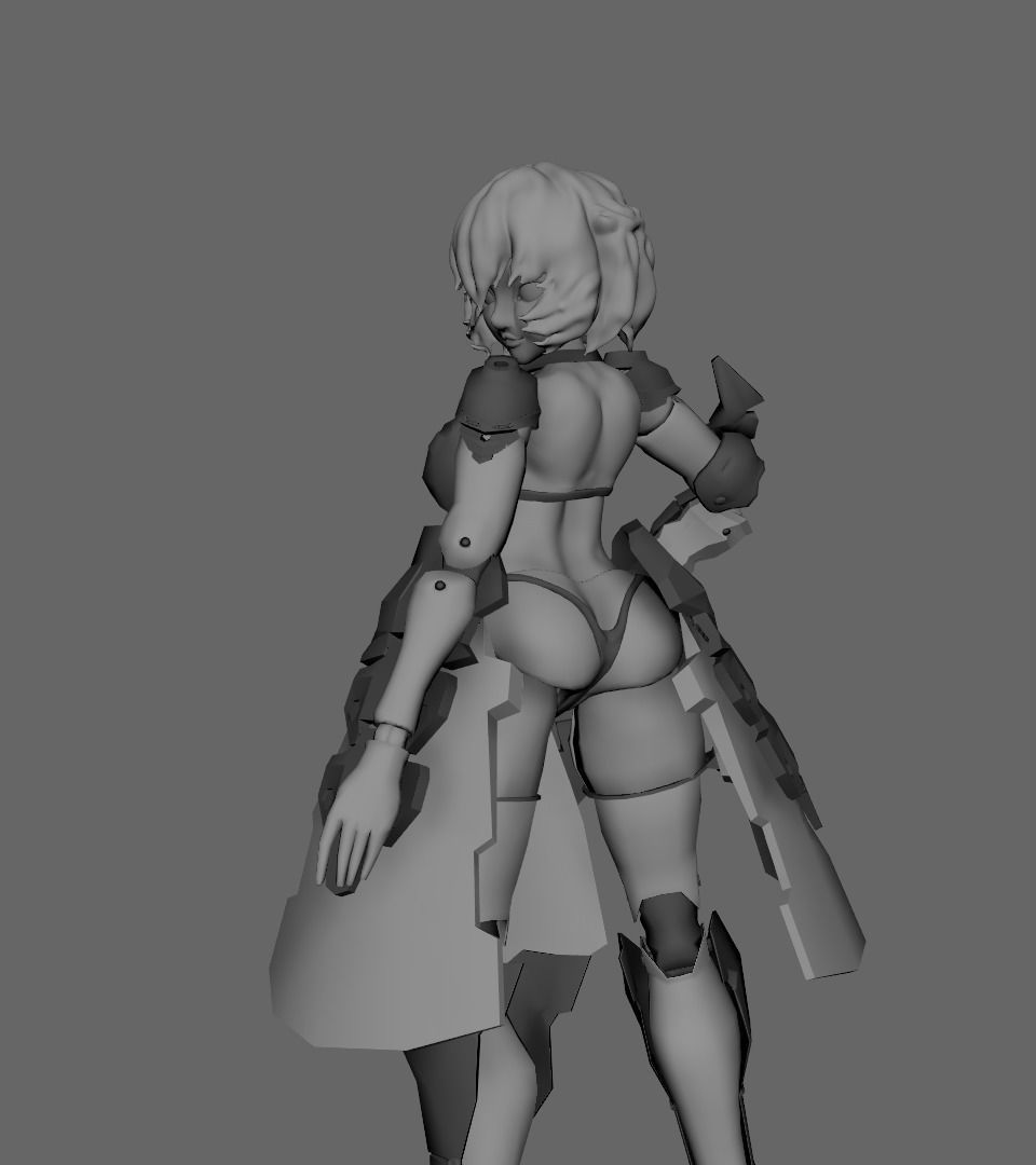 Recreation of FRONT ARMOR GIRL VICTORIA by Snail Shell 3D print model_4