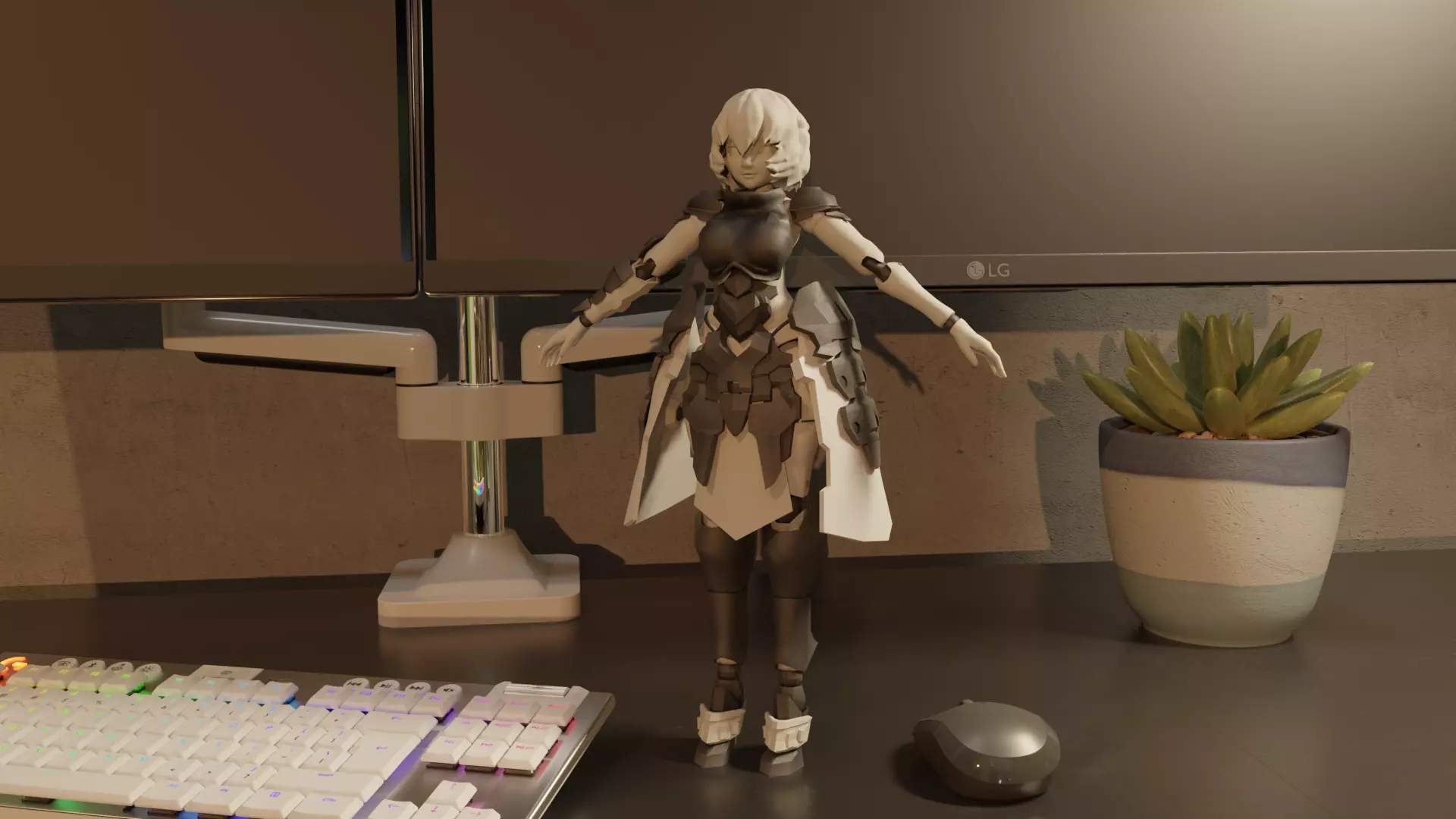 Recreation of FRONT ARMOR GIRL VICTORIA by Snail Shell 3D print model_0