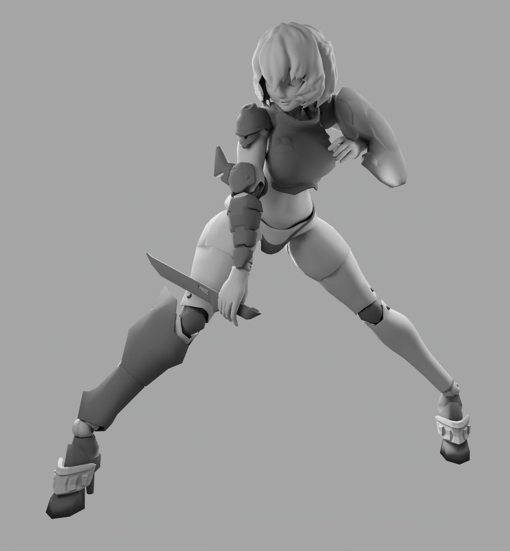 Recreation of FRONT ARMOR GIRL VICTORIA by Snail Shell 3D print model_2