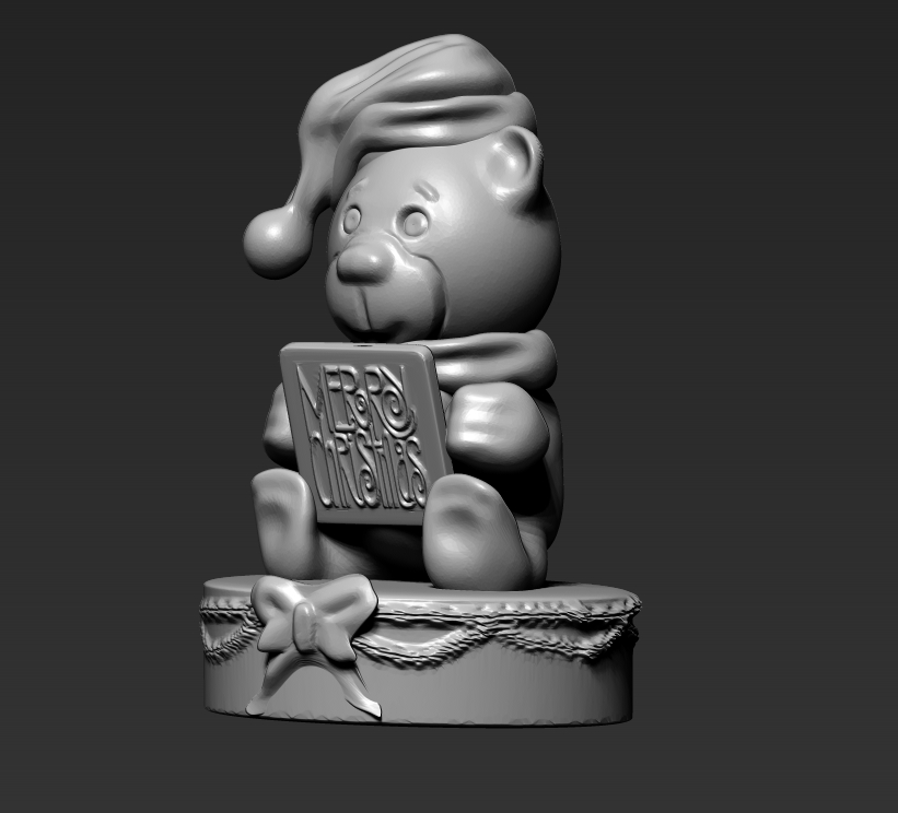 Christmas Bear 3D print model_4