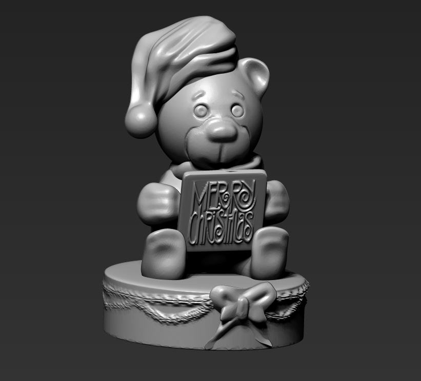 Christmas Bear 3D print model_3