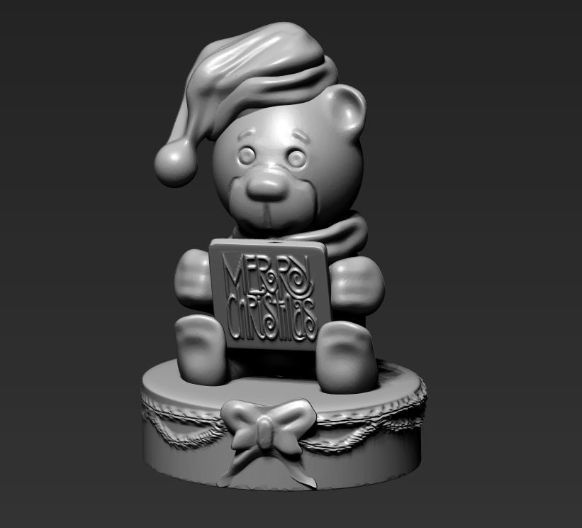 Christmas Bear 3D print model_1