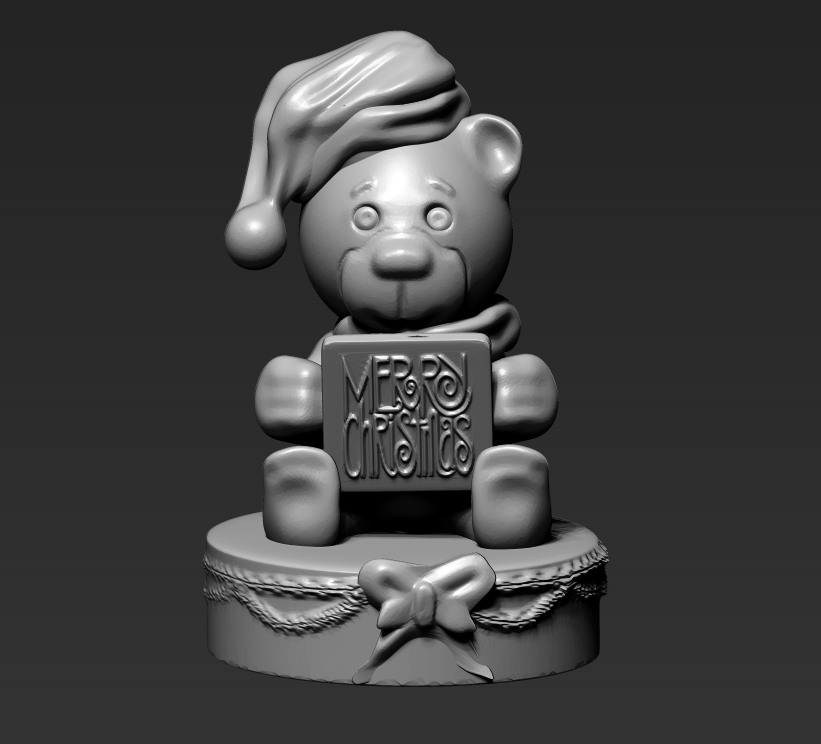 Christmas Bear 3D print model_2