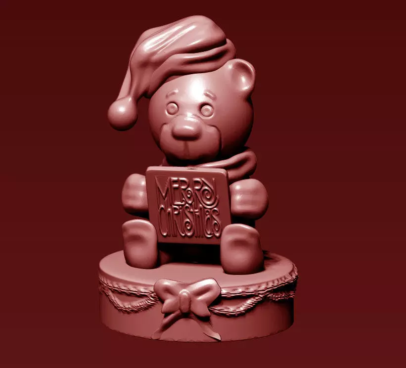 Christmas Bear 3D print model_0