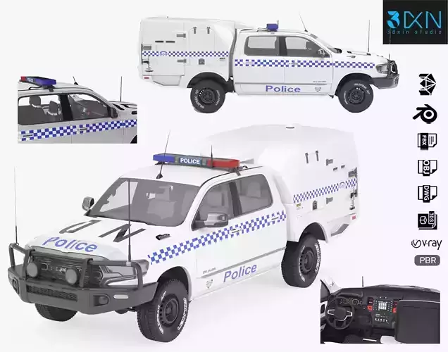 Police Paddy Wagon Dodge RAM 1500 With Interior