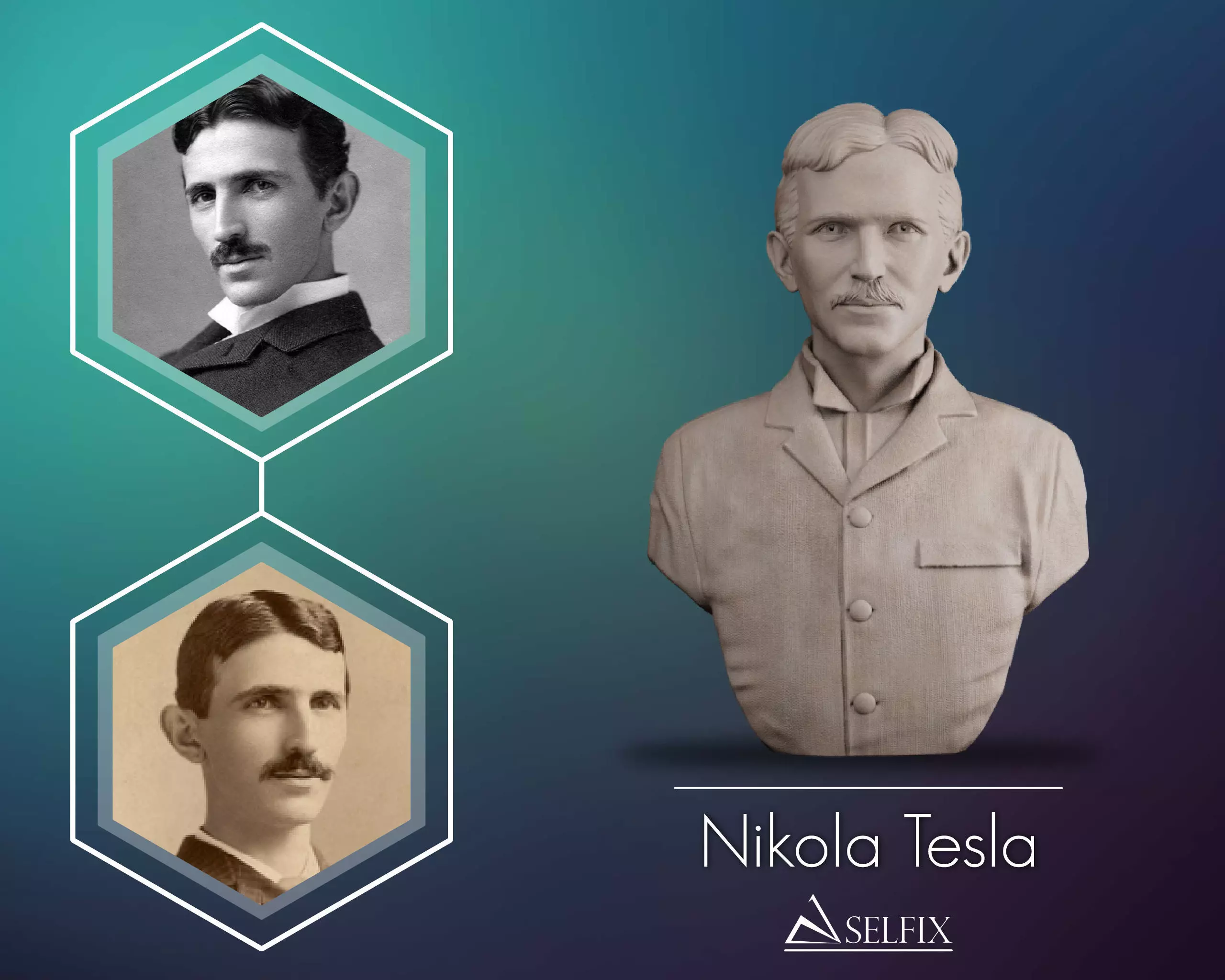 Nikola Tesla 3D print model_0