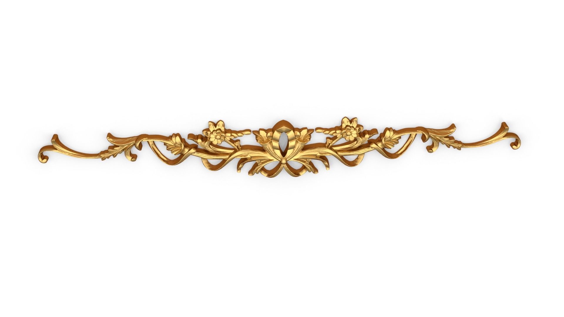 Classic carved decor ornament 341 3D model_4