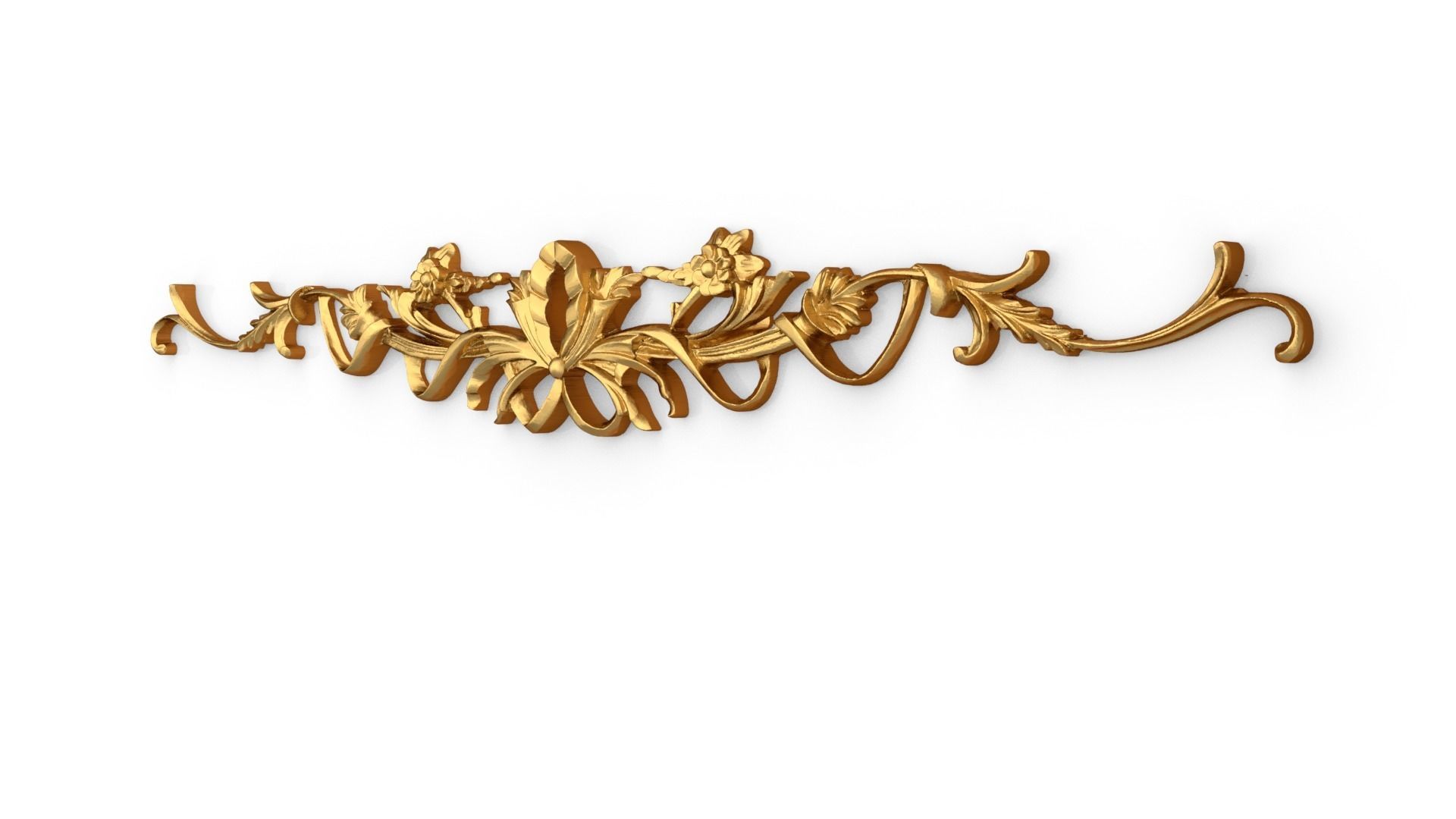 Classic carved decor ornament 341 3D model_2