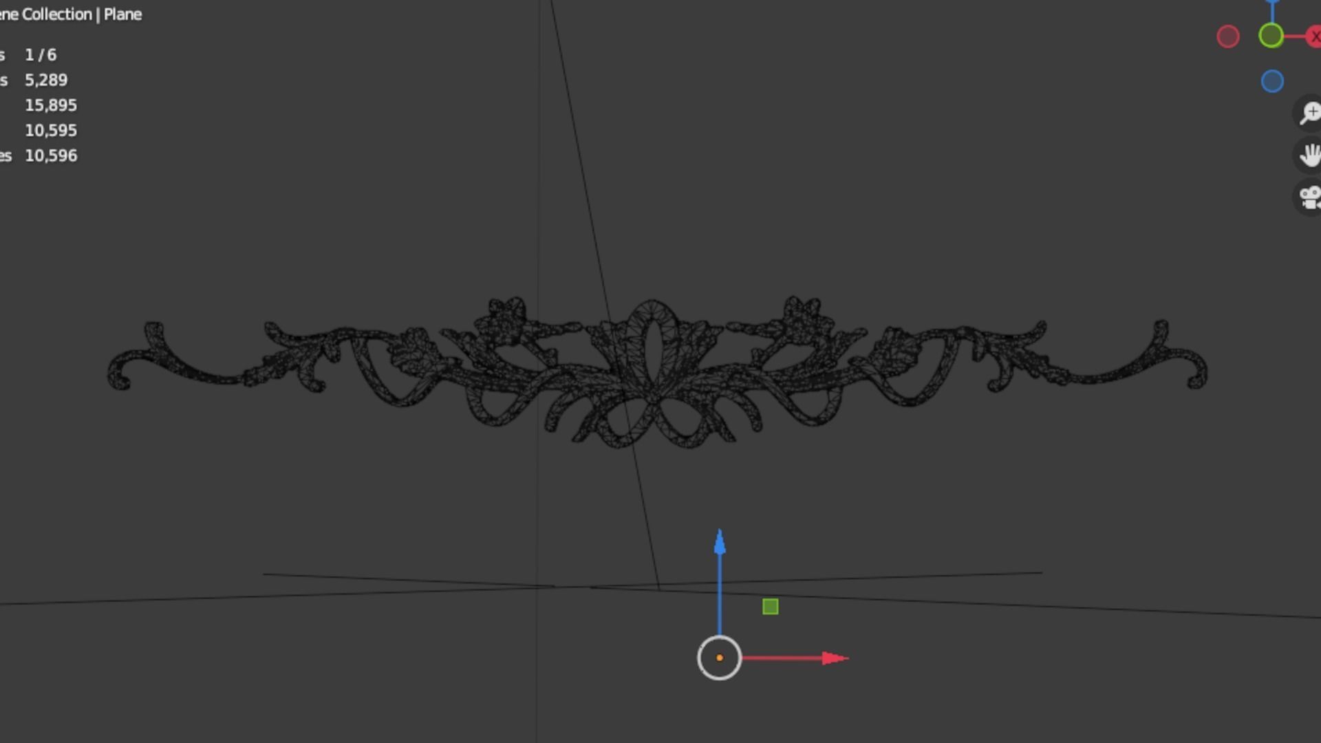 Classic carved decor ornament 341 3D model_6